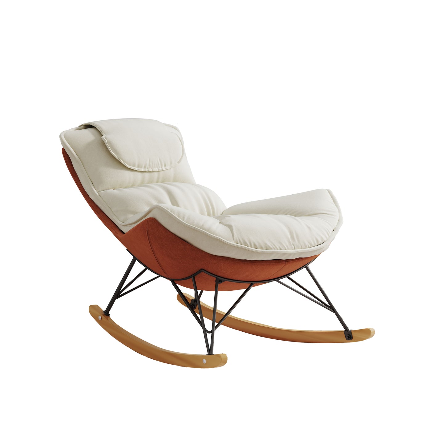 Jasper Sofa Single Rocking Chair - White