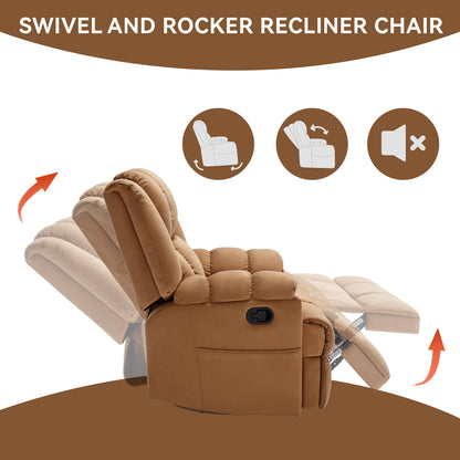 Nash Fabric Manual Recliner Chair - Beige