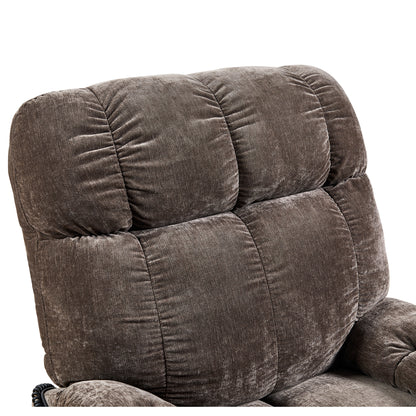 Alpha Power Lift Recliner Chair with Heat and Massage - Brown