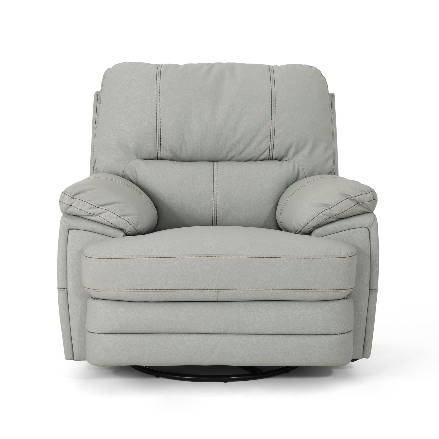 Vega Faux Leather Power Swivel Recliner Chair - Light Gray