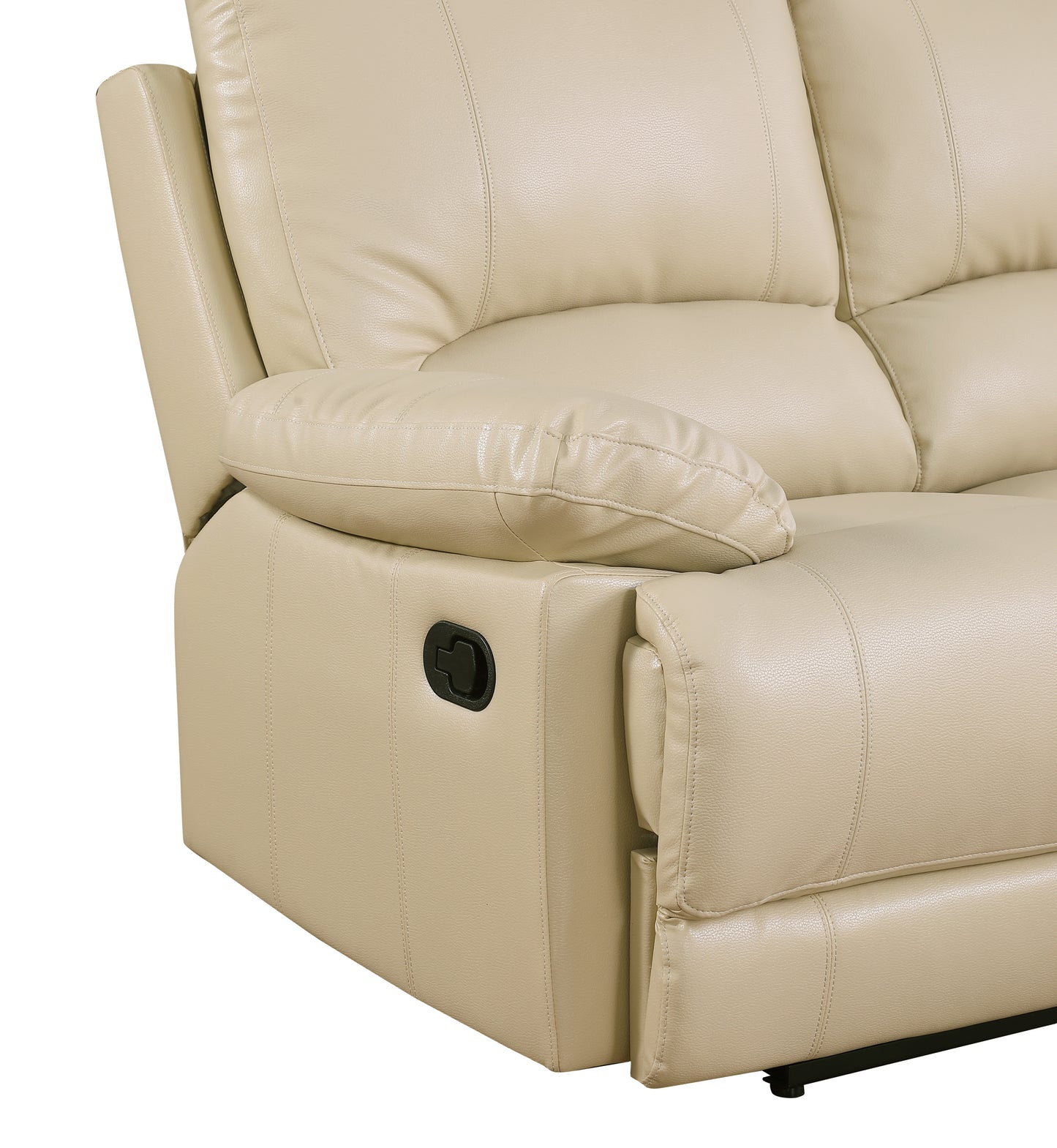 Beck Leather-Air Recliining  Loveseat - Beige