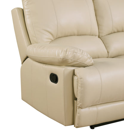 Beck Leather-Air Recliining  Loveseat - Beige