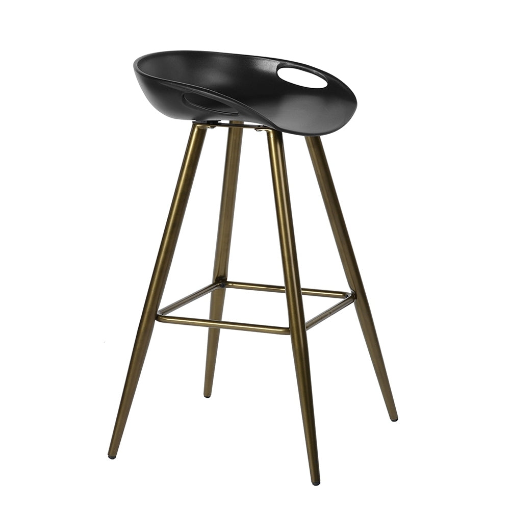 Bak Bar & Counter Stool - Black & Gold Set of 2