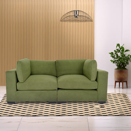 Forest Green Loveseat Sofa