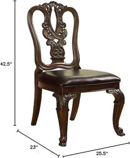 Morris Traditional Solid Wood Dining Chairs (Set of 2) - Dark Brown