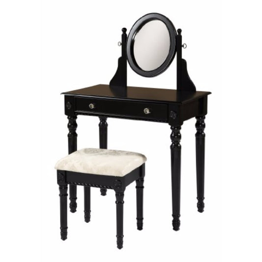 Mason Wooden Vanity Set with Adjustable Mirror and Drawer