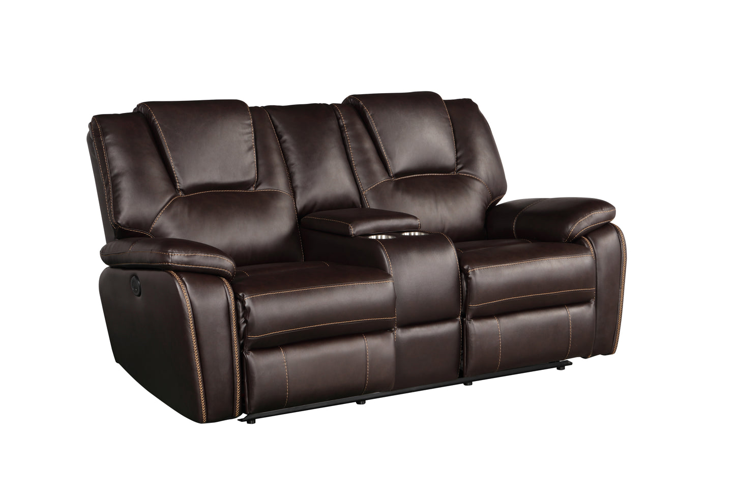 Darcey Power Reclining Loveseat - Brown