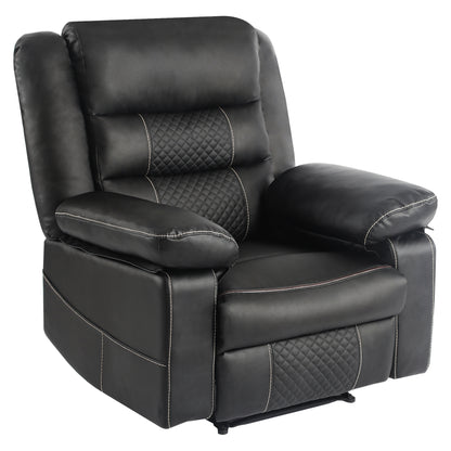 Thorne Leather Massage Recliner - Black