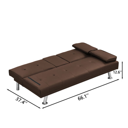 Devo Convertible Sofa Bed  - Brown