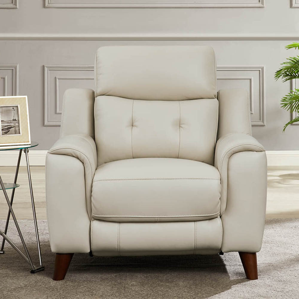 Torino Power Recliner Chair - Off White