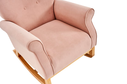 Jarvis Velvet Rocking Chair - Pink