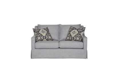 Vega Loveseat with Reversable Cushions and 2 Pillows - Light Gray