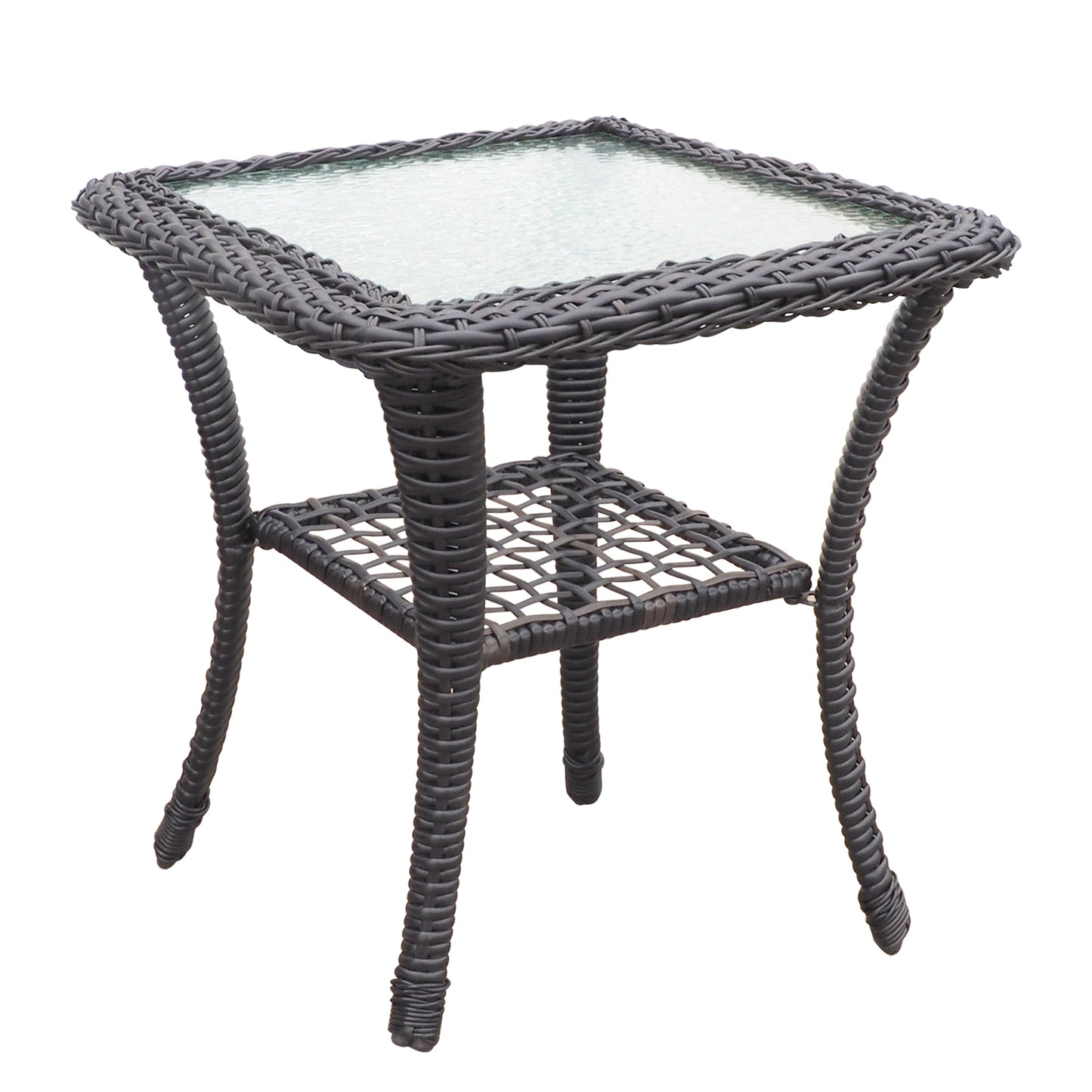 Thomson Outdoor Wicker Rocker Swivel  Patio Bistro Set - Blue