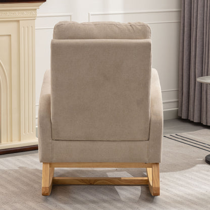 Bruce Accent Rocking  Chair with  Footrest - Beige