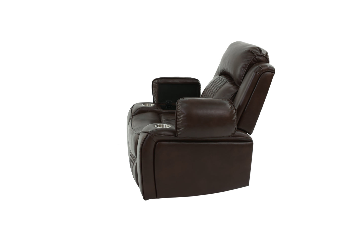 Parker Gel Leatherette Power Motion Recliner Chair - Brown