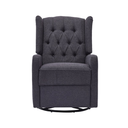 Davina Swivel Rocking Recliner Chair - Dark Gray