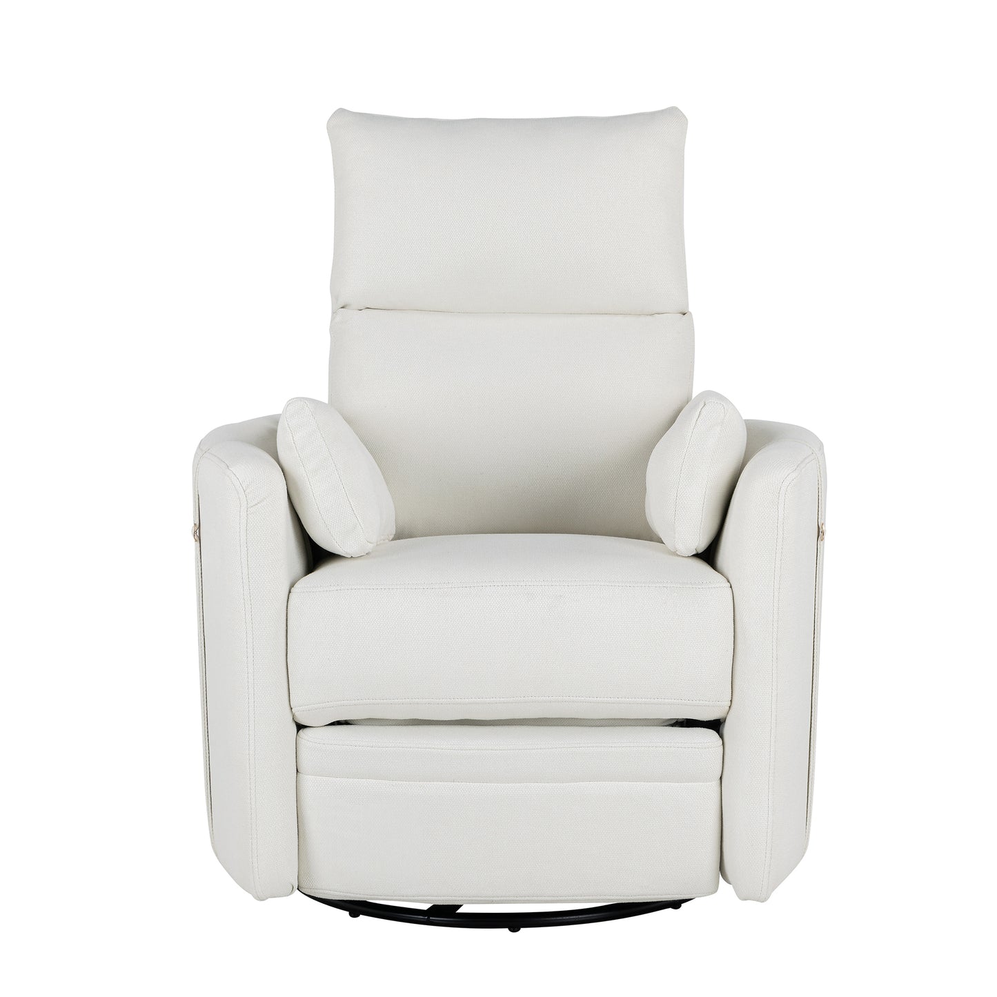 Niki Upholstered Swivel Recliner - Beige