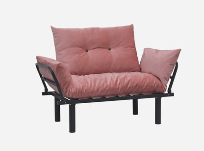 Sona Futon Loveseat - Pink