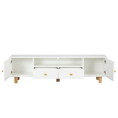 Buckingham TV stand Entertainment Center - White