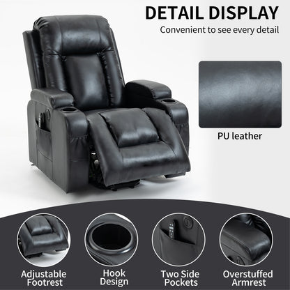 Logan Power Lift Recliner - Black