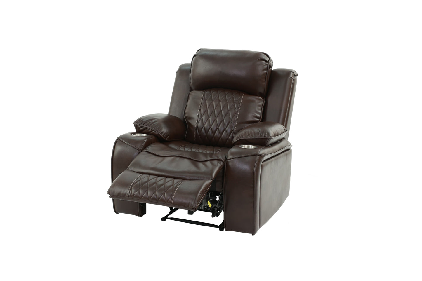 Parker Gel Leatherette Power Motion Recliner Chair - Brown