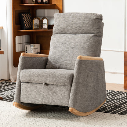 Sion II Accent Rocking Chair with Footrest - Gray