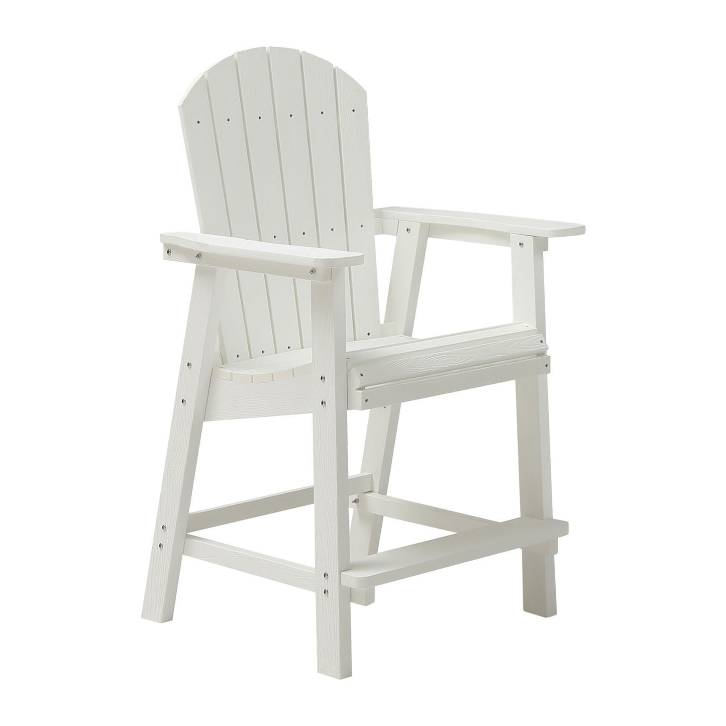 Ken Patio Bar Chair (Set of 2) - White