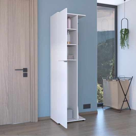 Lance One Door Storage Cabinet - White