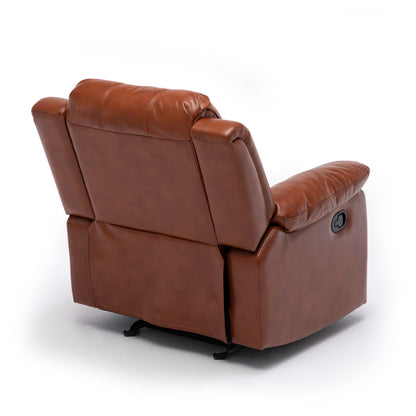 Charlotte Leather Gel Recliner - Caramel