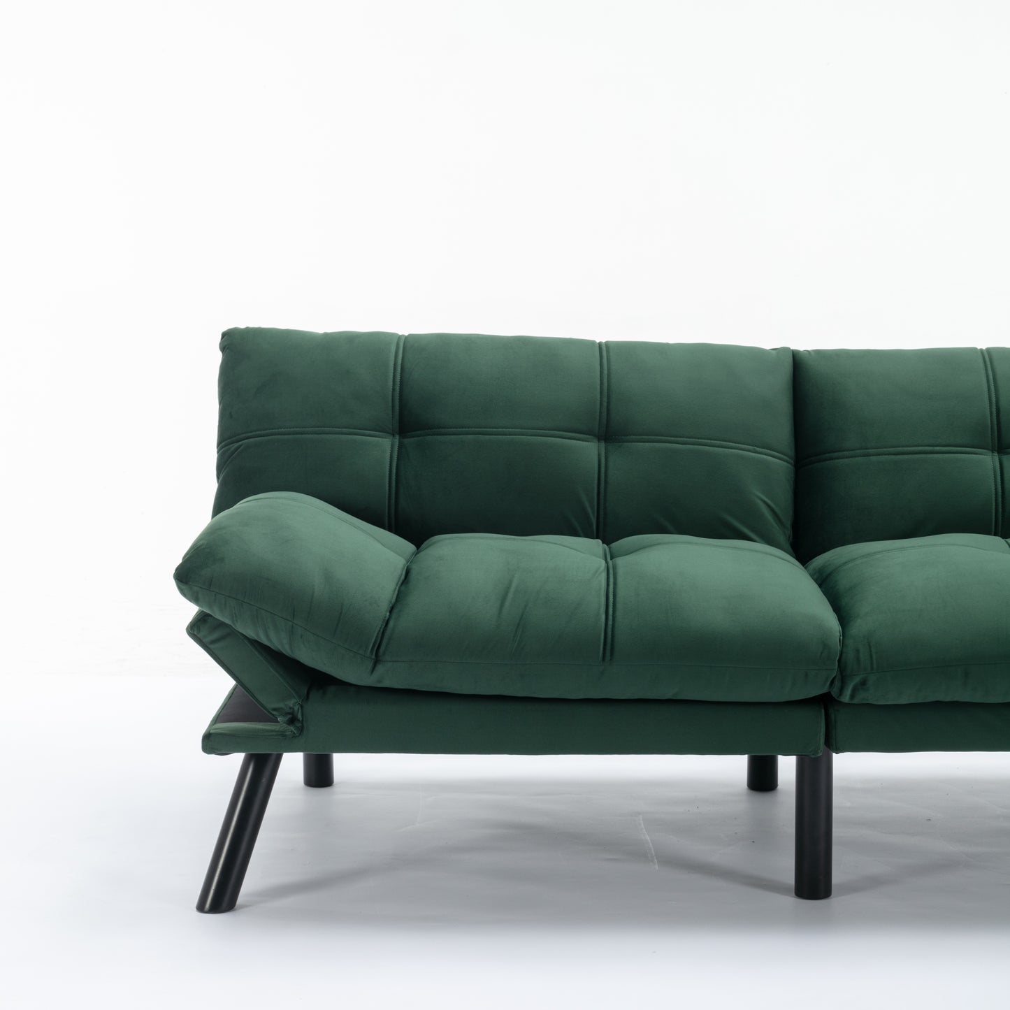 Vega Convertible Folding Modern Sofa Bed - Emerald