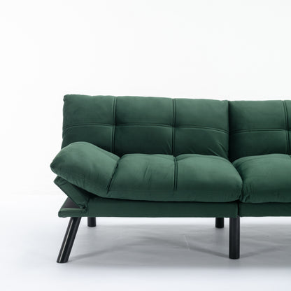 Vega Convertible Folding Modern Sofa Bed - Emerald