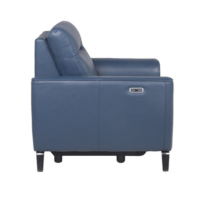 Wall B Ocean Blue Leather Reclining Chair