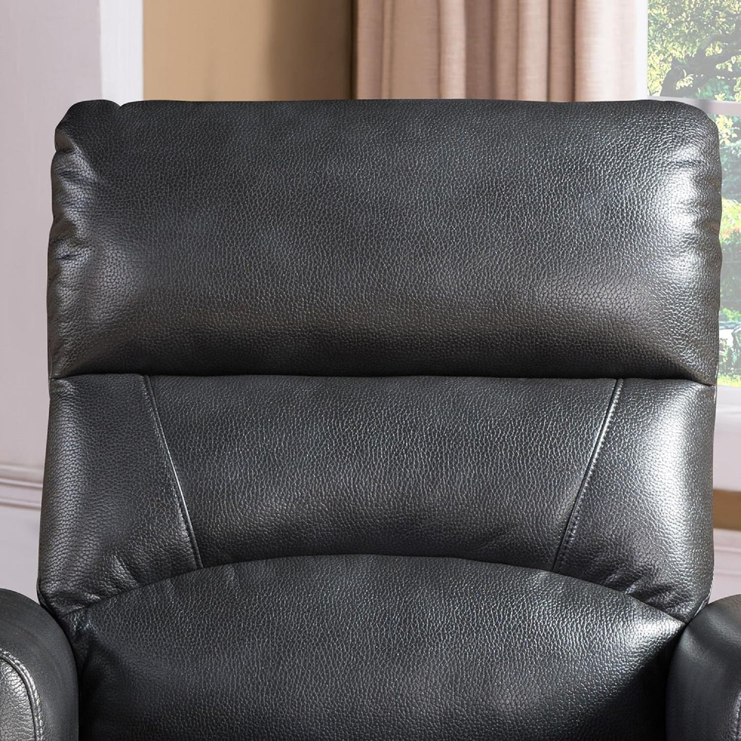 Onyx Faux Leather Upholstered Power Reclining Chair - Charcoal