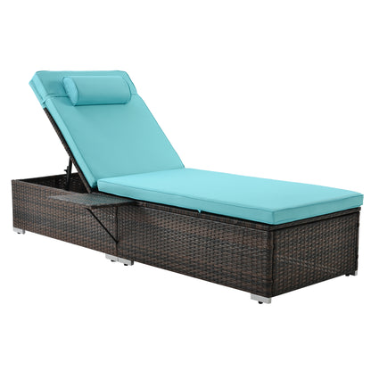 Valencia Outdoor PE Wicker Chaise Lounge  (Set of 2)