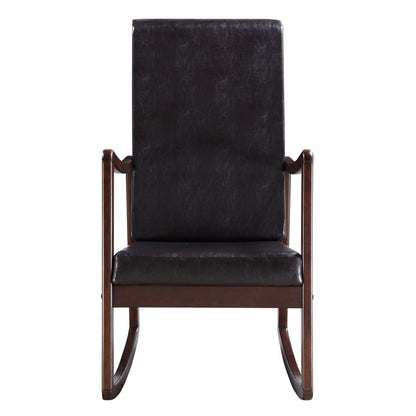 Blake Rocking Chair with Armrest - Brown+Black