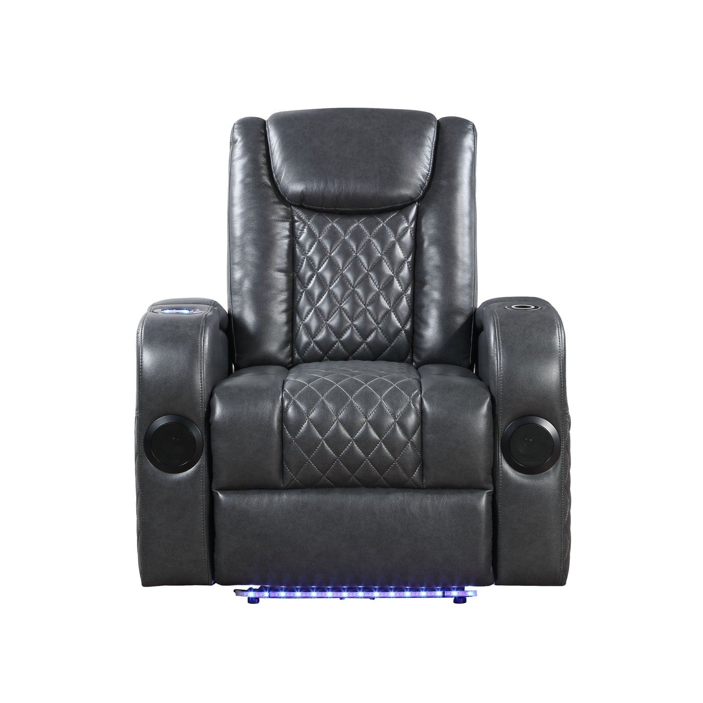 Merritt Power Recliner with Bluetooth - Dark Gray