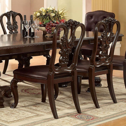 Morris Traditional Solid Wood Dining Chairs (Set of 2) - Dark Brown