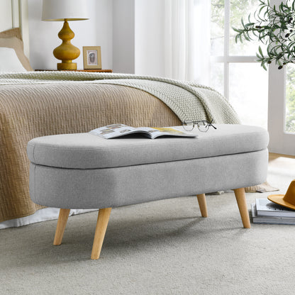 Amari Ottoman Storage Benches - Gray