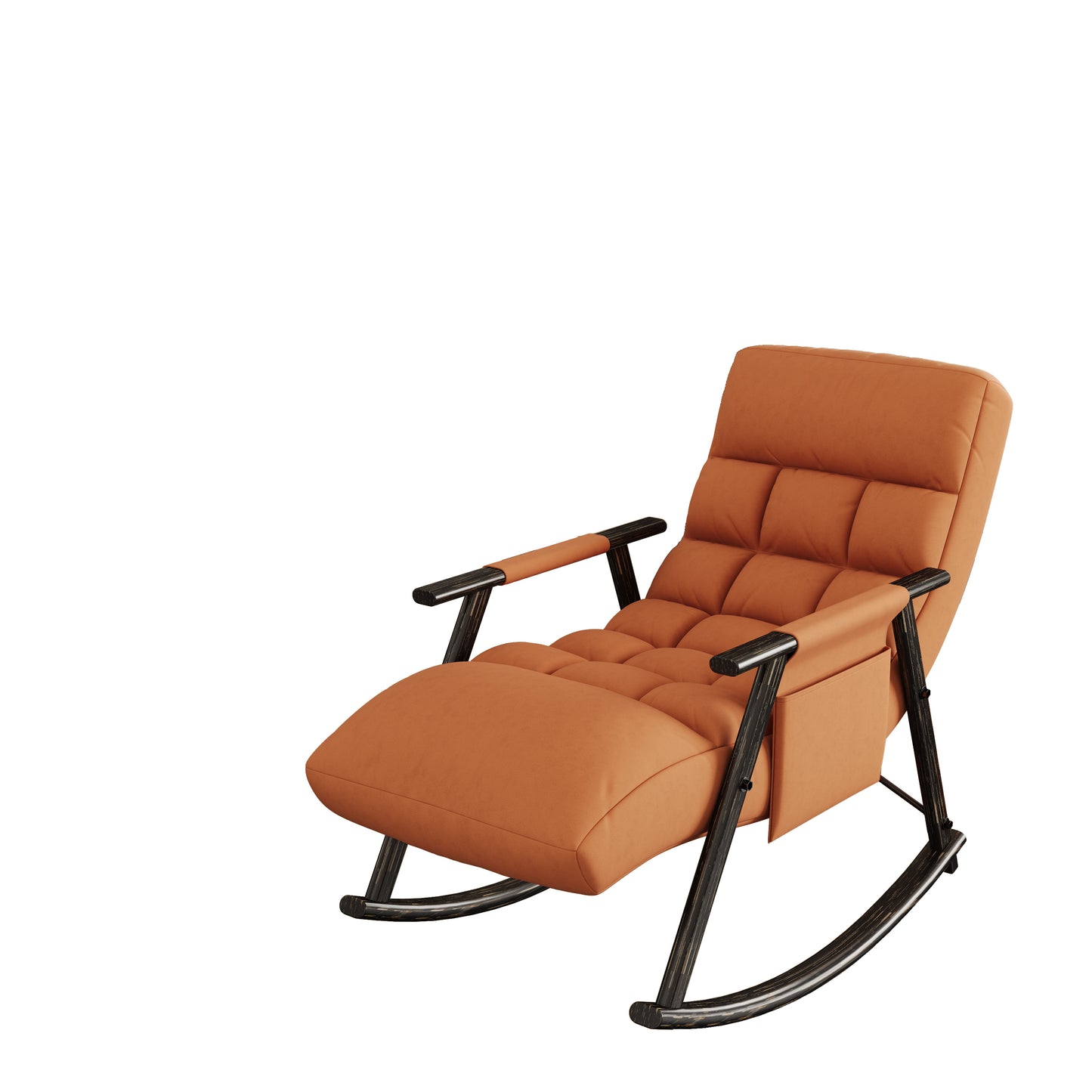 Dawson Casual folding rocking chair upholstere - Orange