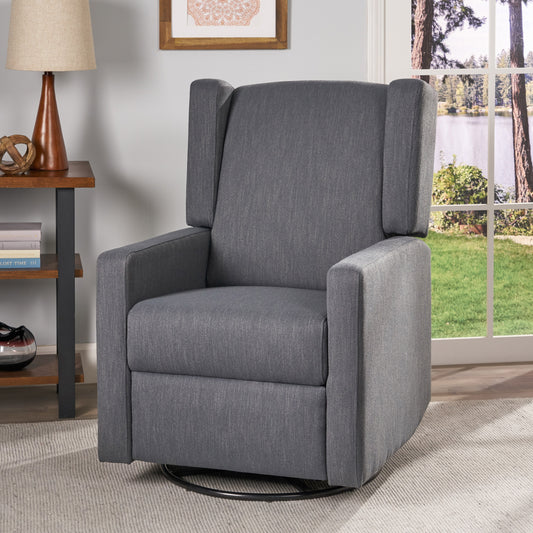 Clayton Glider Recliner Chair - Charcoal