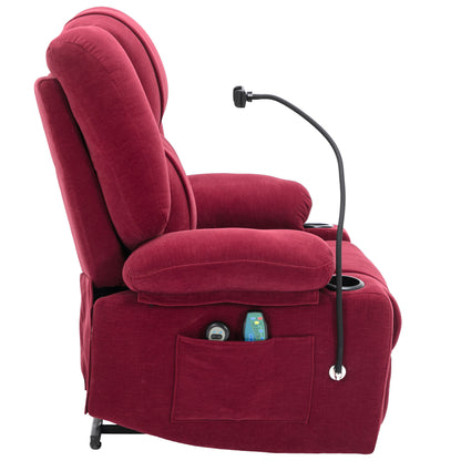 Dawson Power Lift Recliner with Massage - Red