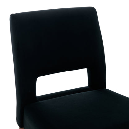 Giordano Dining Chairs with Solid Wood (Set of 2) - Black