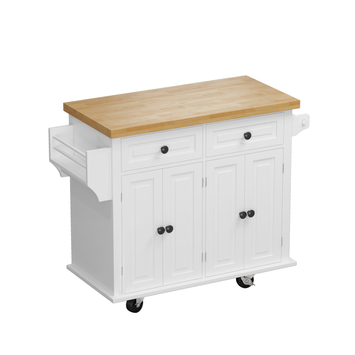 Nexa Kitchen Island Cart - White