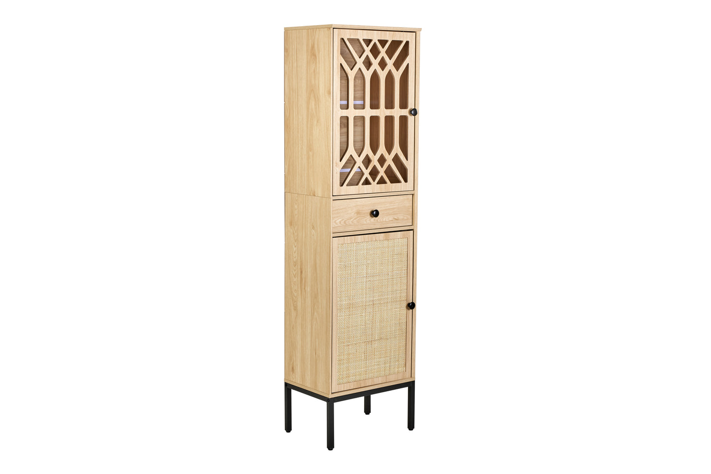 Viva Tall Floor Cabinet - Dark Oak