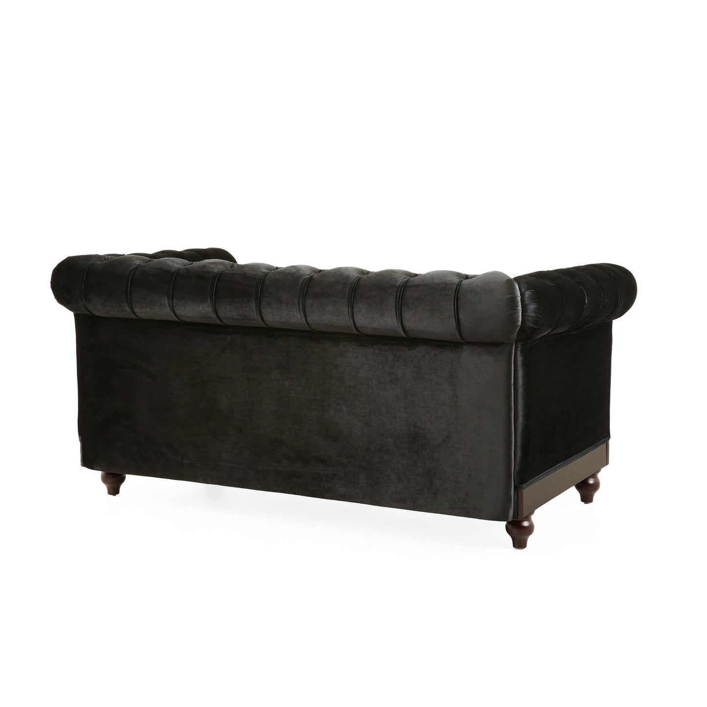 Vivalux Velvet Loveseat Sofa - Black