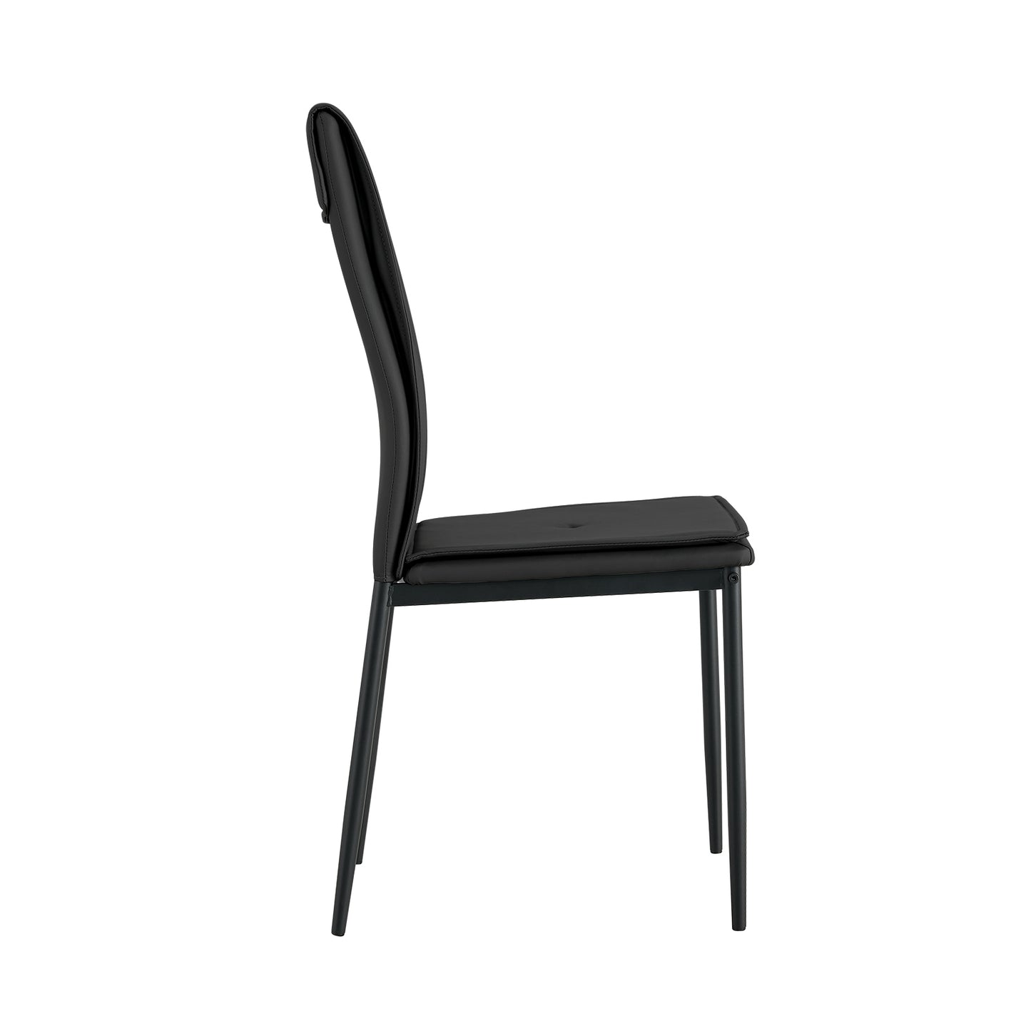 Wester Dining Chairs with Metal Leg (Set of 4) - Black