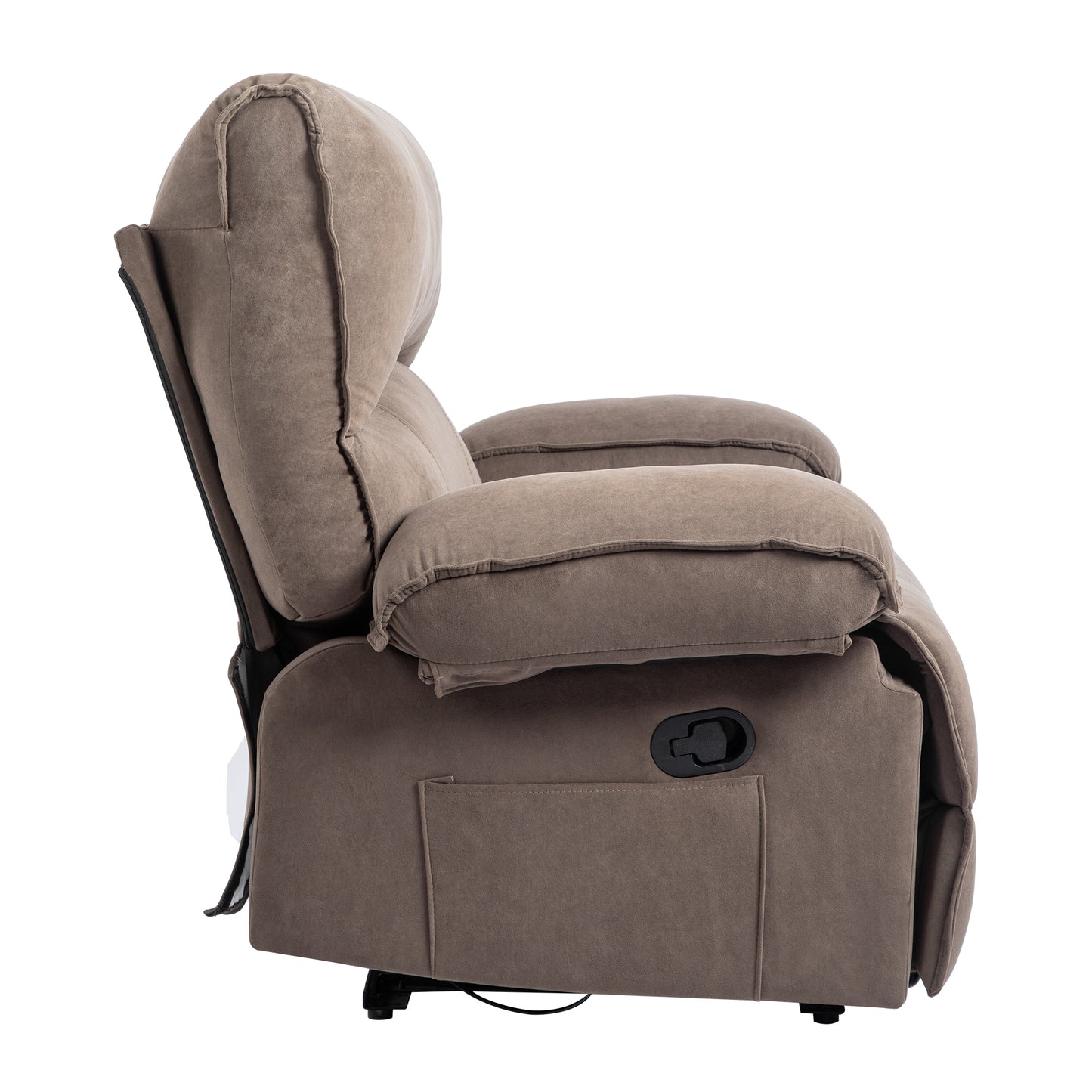 Kenzo Oversized Manual Recliner Chair - Brown