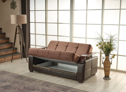 Reginaldo Modern Sleeper Loveseat - Brown