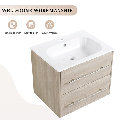 24 Inch Elegant Wall Mounted Bathroom Vanity