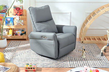 Amos Power Swivel Rocker Recliner Chair - Gray